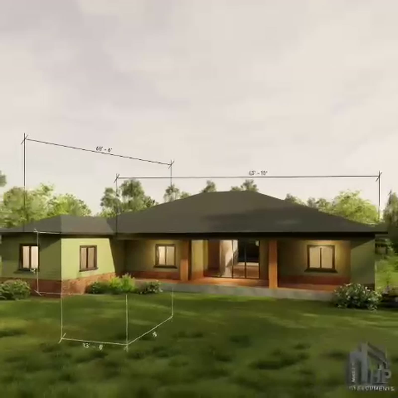 Rear patio and covered outdoor room